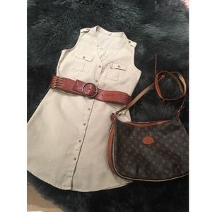 NWOT Linen Safari Dress 🔥💋